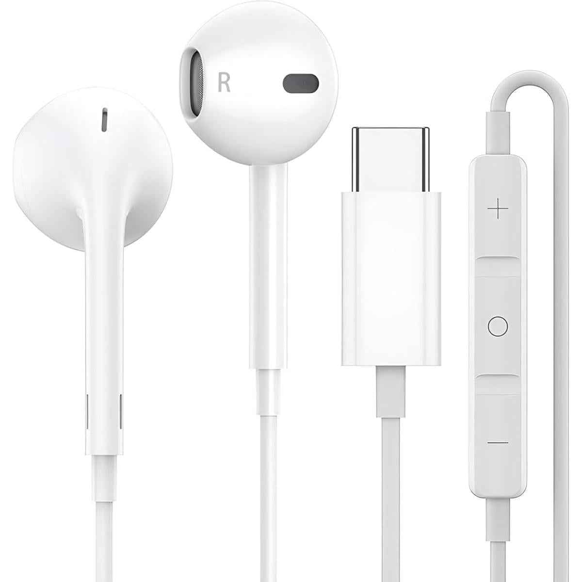 Iphone Type-C Wired Earphones -White