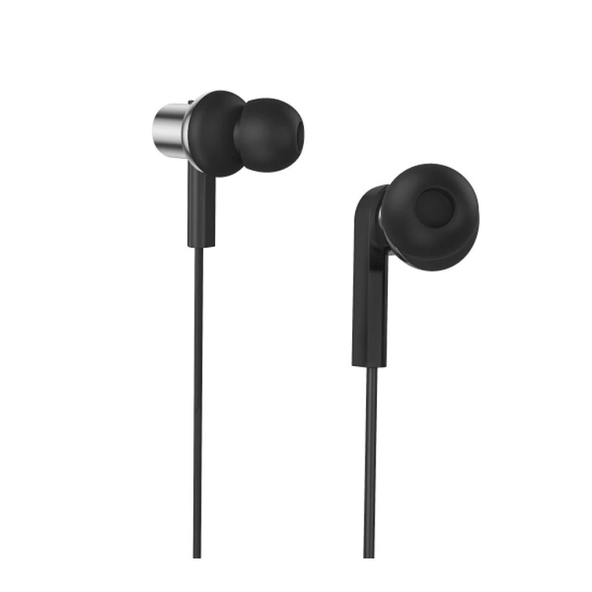 Wiwu Eb 311 Audio Jack Stereo Earbuds Widely Compatible 3.5mm Earphone with Microphone 1.1 meter Black