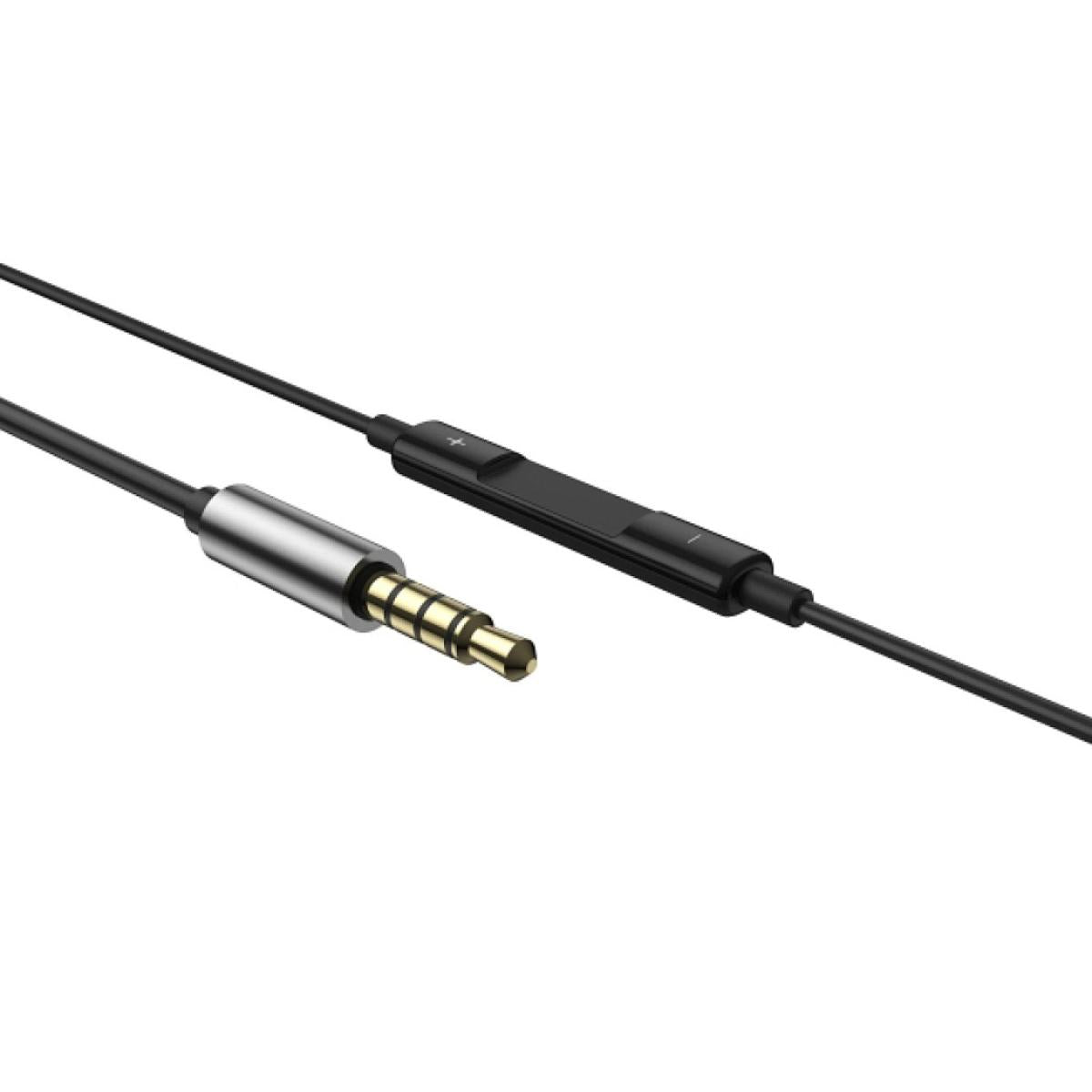 Wiwu Eb 311 Audio Jack Stereo Earbuds Widely Compatible 3.5mm Earphone with Microphone 1.1 meter Black