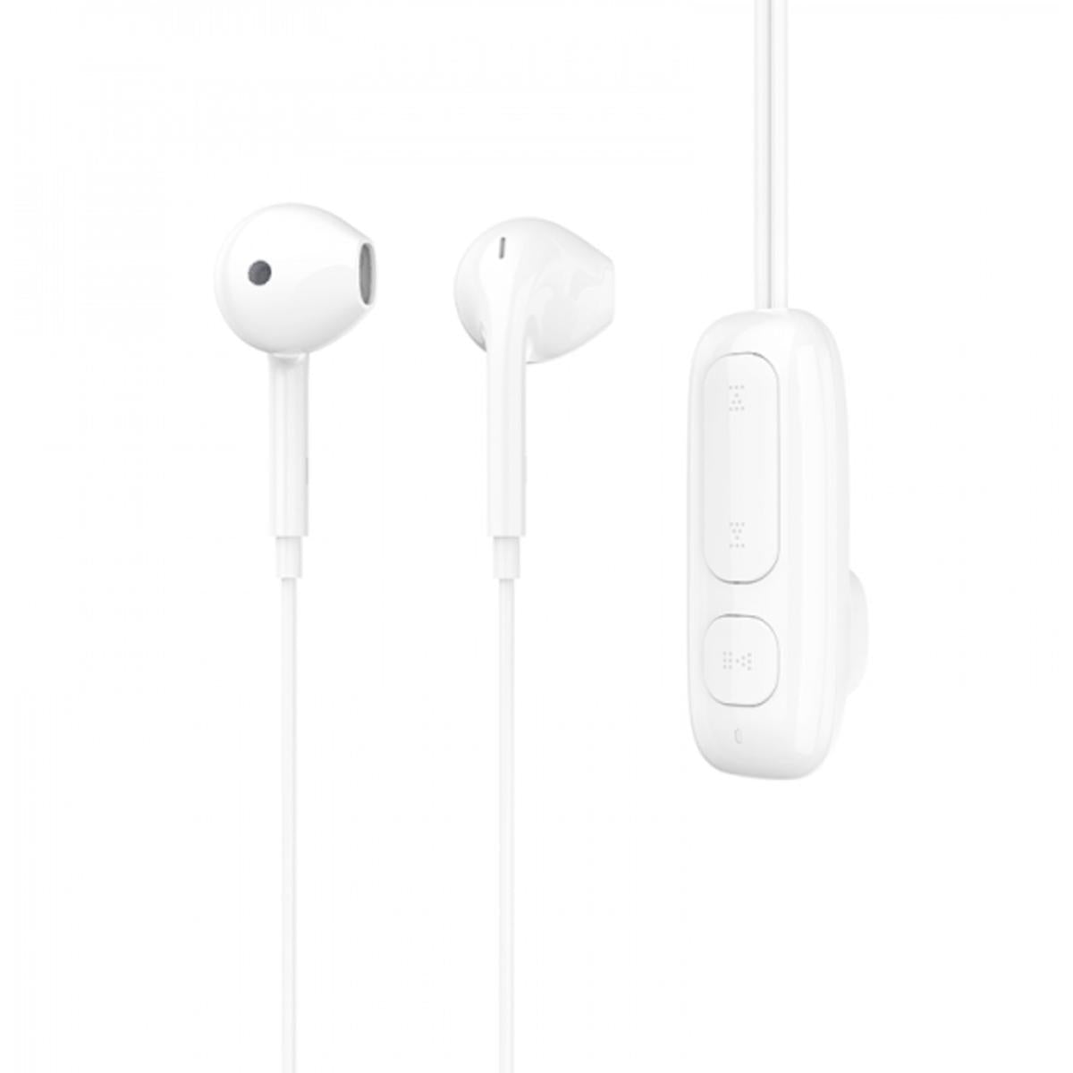 Wiwu Be313 Bluetooth Wired Earphone With Strong Magnetic Clamp Sports Earbuds Stereo Sound Hifi Wired Headphone With Mic Up To 11 Hours White - CompuMe