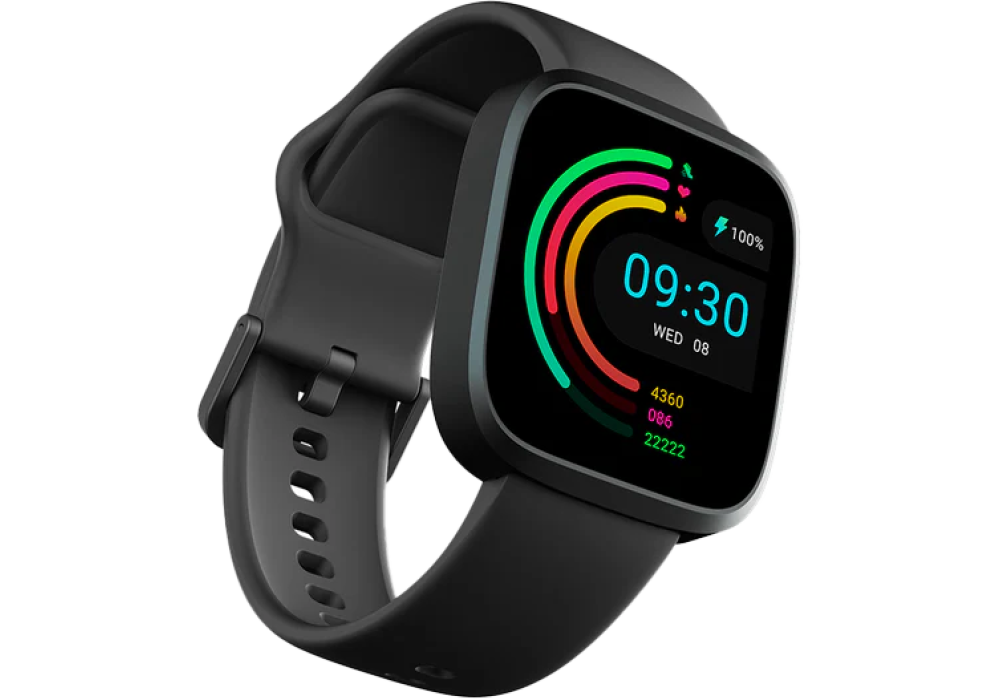 HiFuture Edge Smartwatch – 1.43” AMOLED Display – Wireless Calling – 100+ Sports Modes – 24/7 Health Monitoring – Black