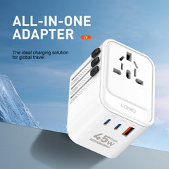 Ldnio Fast Wall Charger Adapter GaN, 45Watts, White - Z8