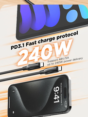 Ldnio Fast Charher Protocol, 240Watts, Black - LC922-240W