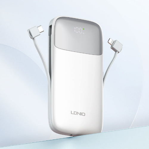 Ldnio Power bank 74Watts, 20000Mah, White - PQ20