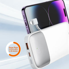 Ldnio Power bank 74Watts, 20000Mah, White - PQ20