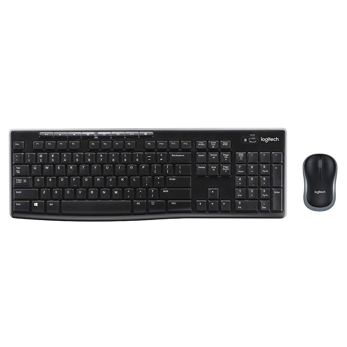 Logitech Wireless Keyboard & Mouse Combo, Black - MK270