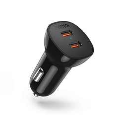 Choetech Dual Usb-C Fast Car Charger 40W Black - TC0008