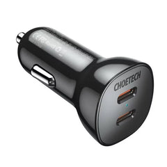 Choetech Dual Usb-C Fast Car Charger 40W Black - TC0008