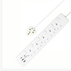 Extreme Power Extension3M Cable5 Way +2Usb+1 Type CInciviual Switch On/Off - 2024MTUSBC