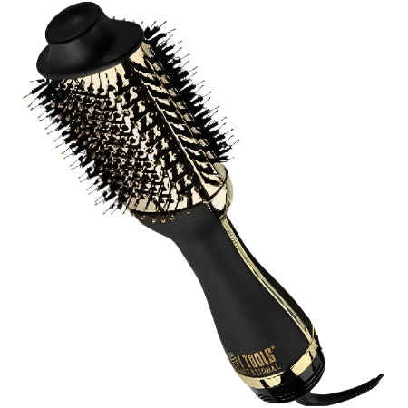 Enzo One-Step Pro Blowout Styler Brush, Two Speeds and Two Temperatures, Large Brush, Black - EN-4116