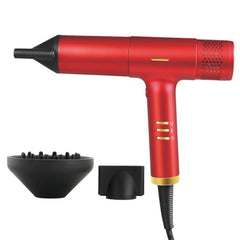Enzo Hair Dryer & Curler, 2Speeds, 3Temperatures, Red - EN-6002