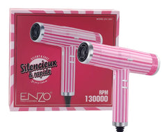 Enzo Hair Dryer with Curly, 2000Watts, Silent, Pink - EN-1801