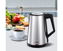 Arshia Stainless Steel Electric Kettle – 1.7L, 1800W Power