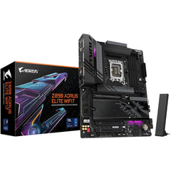 Gigabyte Z890 Aorus Elite Wi Fi 7 Atx Intel Z890 4x Ddr5 Dimm Slot, Up To 256gb Max Memory, Wi Fi 7 & Bt 2.4, 1x Pcie 5.0 X16, 4x M.2 Slots, Black