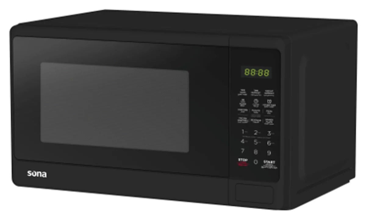 Sona Microwave 700W Black with 6 Auto Cooking Menus