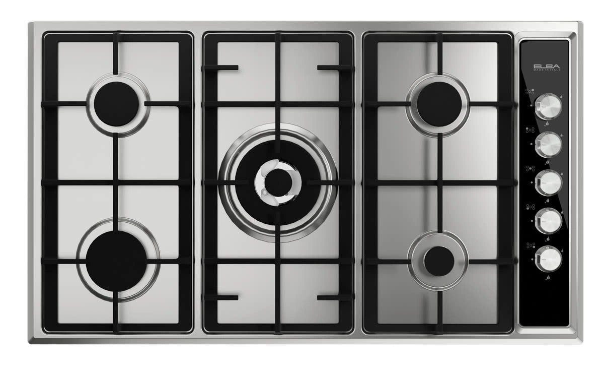 Elba Built In Gas Hob 90cm 5 Burners Stainless Steel