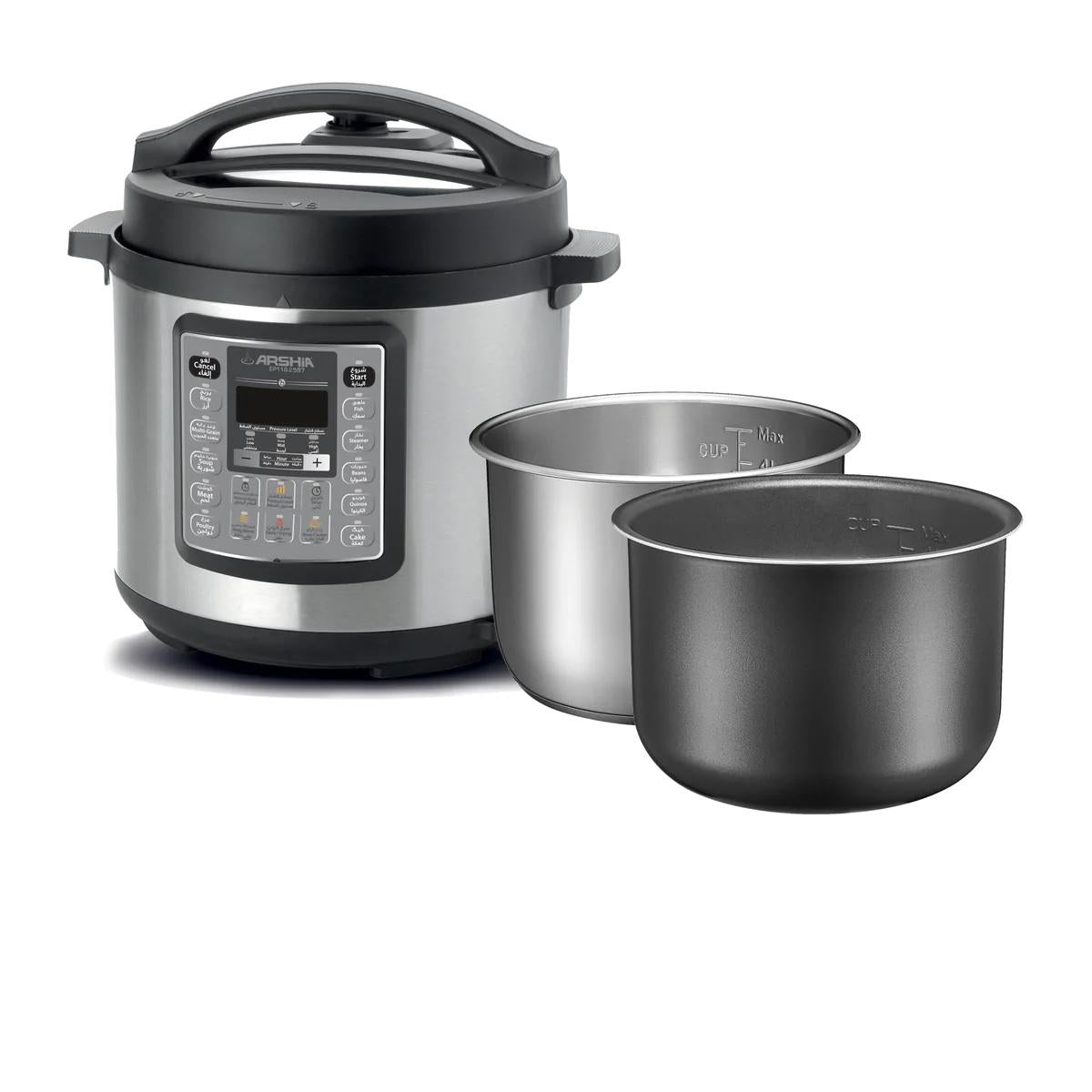 Arshia Digital Pressure Cooker – 8L Capacity – 1200W Power