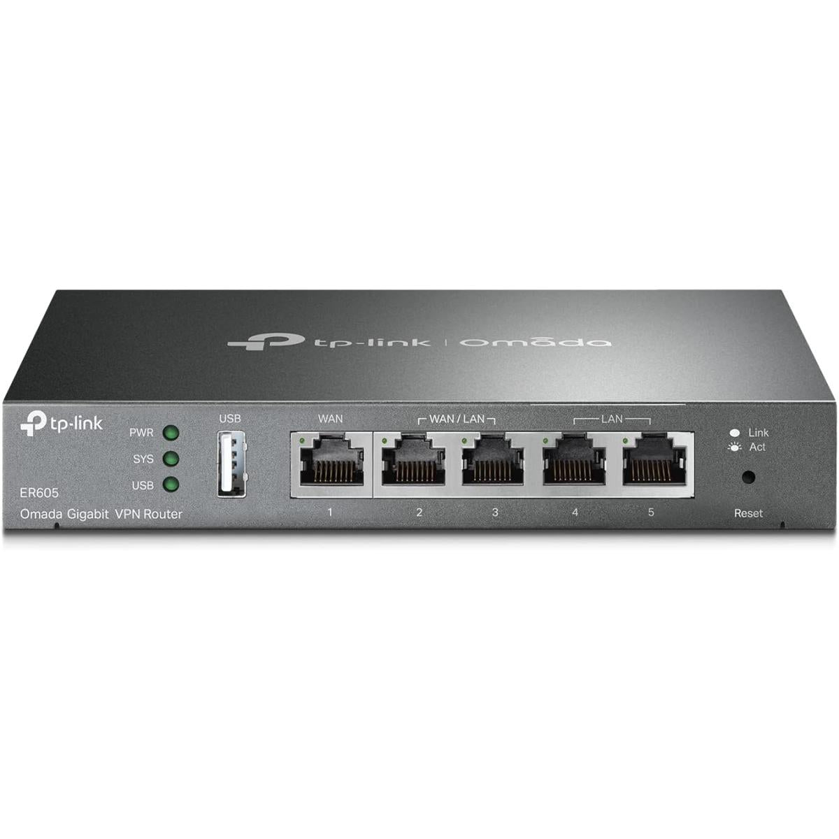 Tp Link Er605 V2 Wired Gigabit Vpn Router Up To 3 Wan Ethernet Ports + 1 Usb Wan Spi Firewall Omada Sdn Integrated Load Balance Lightning Proteion - CompuMe