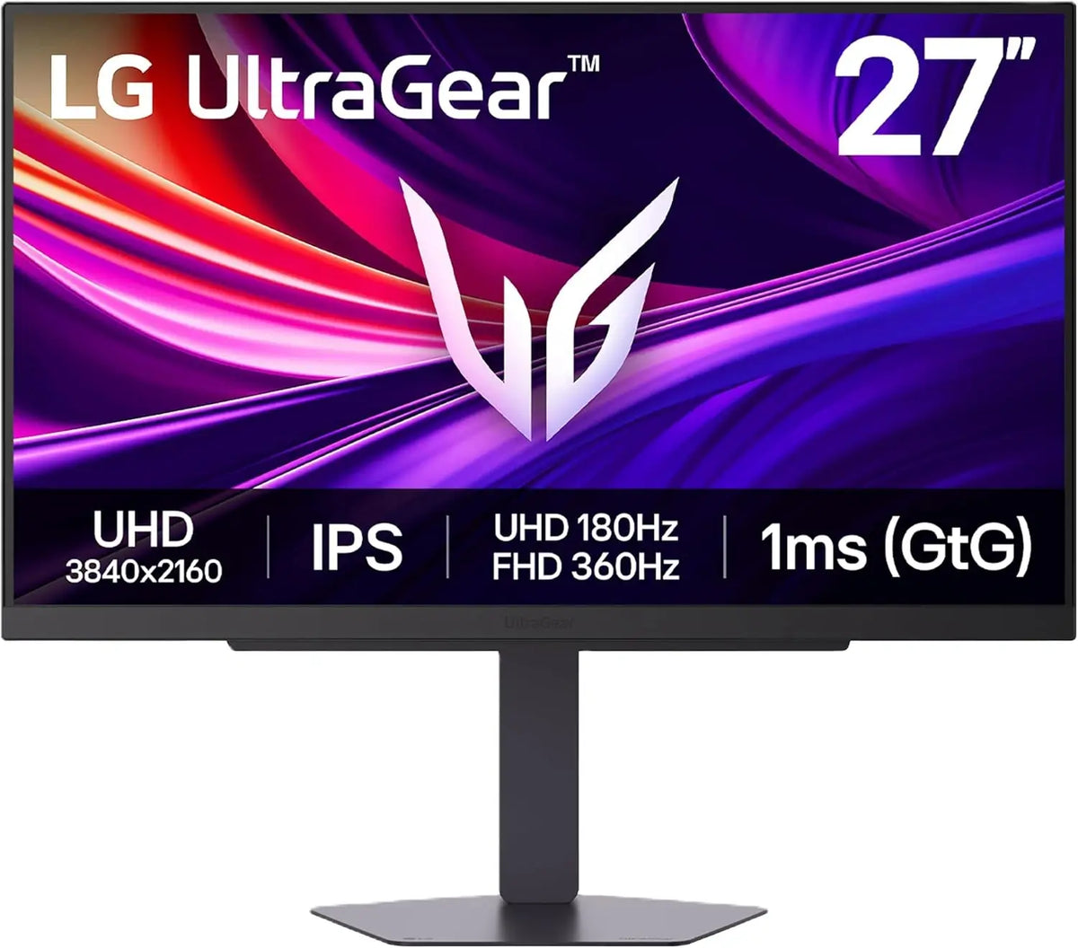 LG 27G810A-B 27-inch Ultragear Gaming Monitor 4K UHD IPS Dual Mode UHD 180Hz or FHD 360Hz 1ms