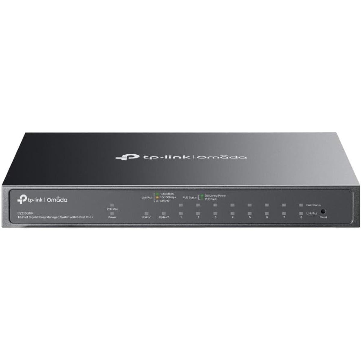 TP - Link Omada ES210GMP 10 - Port Gigabit Easy Managed Switch 123W Power with 8 - Port PoE+