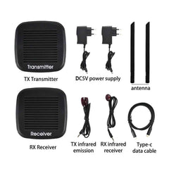 NO BRAND 200 meter Wireless Wi - Fi HDMI Extender with HDMI Loop Output + USB - C Input + IR
