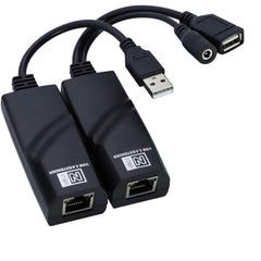 USB 2.0 Extender to RJ45 with a 4 Ports USB Hub- 100M