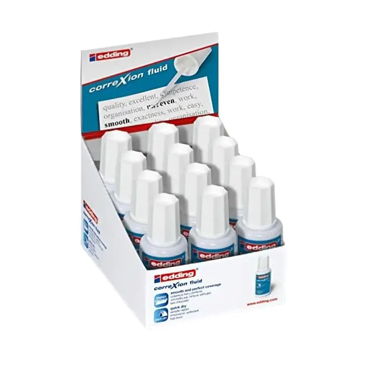 Edding Display 7720 Correction Fluid Pack (12 Pack)