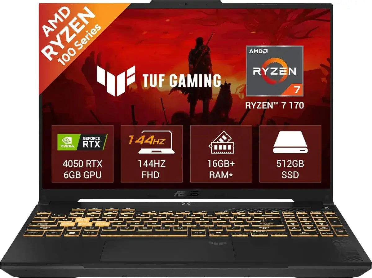 Asus Tuf A16 Fa607nuq Gaming Laptop Amd Ryzen 7 170 Nvidia Rtx 4050 6gb 16 Inch Fhd+ Wuxga 144hz