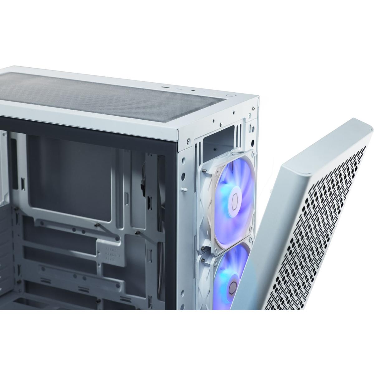Cooler Master Elite 502 X120MM white ARGB cases ATX Mid Tower Tempered Glass Mesh