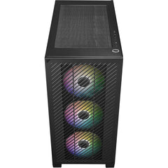 Cooler Master Elite 301 (Black) Micro-ATX ARGB Mini Tower Gaming Case – Tempered Glass, Mesh Panel, 3x 120mm ARGB Fans, USB Type-C