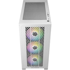 Cooler Master Elite 301 (White) Micro-ATX ARGB Mini Tower Gaming Case – Tempered Glass, Mesh Panel, 3x 120mm ARGB Fans, USB Type-C