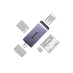 Ugreen 50541 4 In 1 Usb 3.0 Multifunction Card Reader Tf,sd,cf,ms With 5gbps Transfer Speed