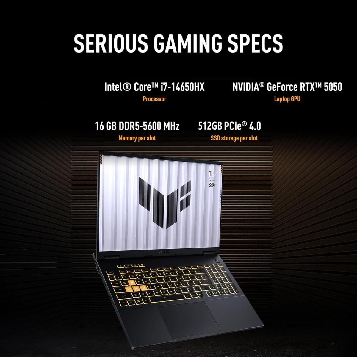 ASUS RGB NVMe PCIe laptop for portable computing
