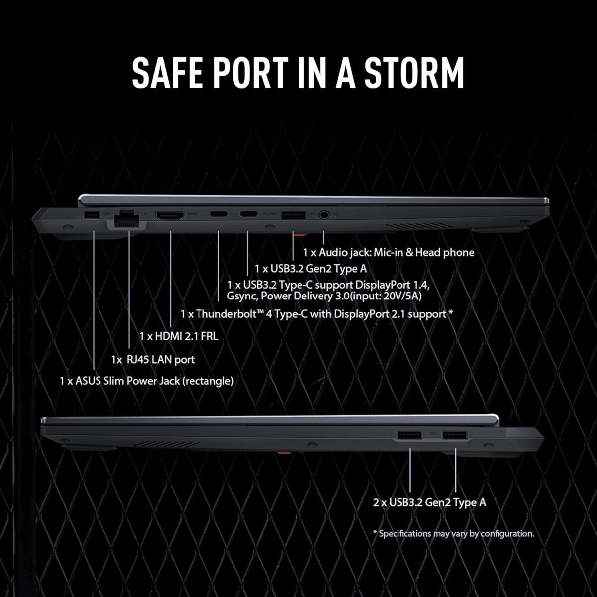 ASUS RGB NVMe PCIe laptop for portable computing