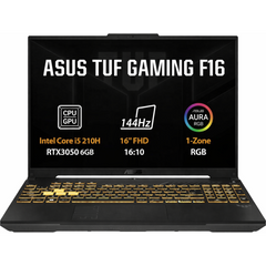 ASUS TUF F16 (2025) FX607VU Intel Core 5 210H 8-Cores w/ Nvidia RTX 3050 6GB DDR6 & 16" IPS 144Hz Display - Black