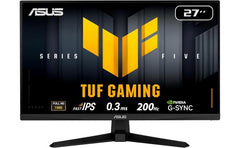 Asus TUF VG279Q5A Gaming AI 27" Fast IPS Full HD 200Hz 0.3 ms HDR10 G-Sync Compatible Extreme Low Motion Blur Sync w/ 2x HDMI , Display Port & Speaker , Black