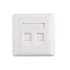 2 Port RJ45 Cat5e Face Plate Wall Socket
