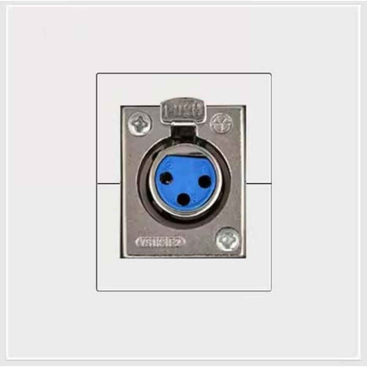 1 Port Female XLR Connector Wall Plate Socket Keystone Faceplate
