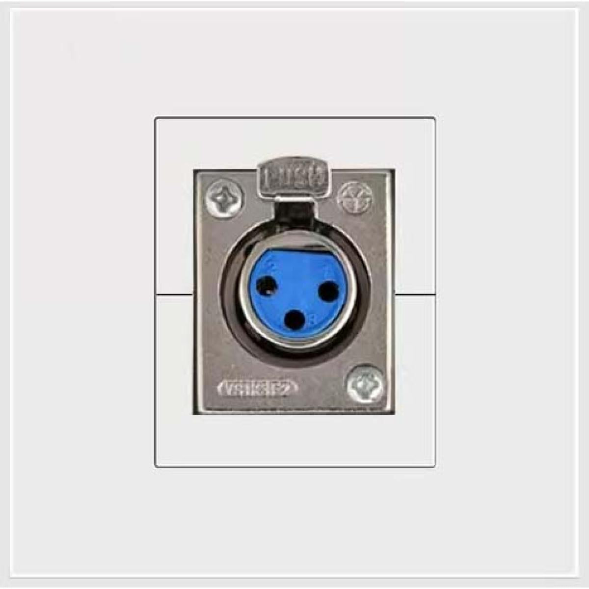 1 Port Female XLR Connector Wall Plate Socket Keystone Faceplate