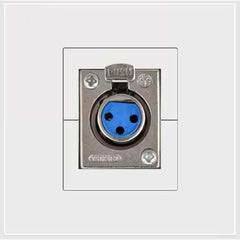 1 Port Female XLR Connector Wall Plate Socket Keystone Faceplate