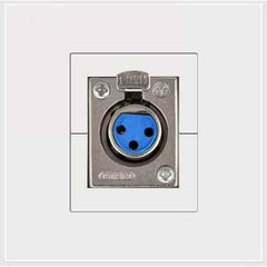 1 Port Female XLR Connector Wall Plate Socket Keystone Faceplate