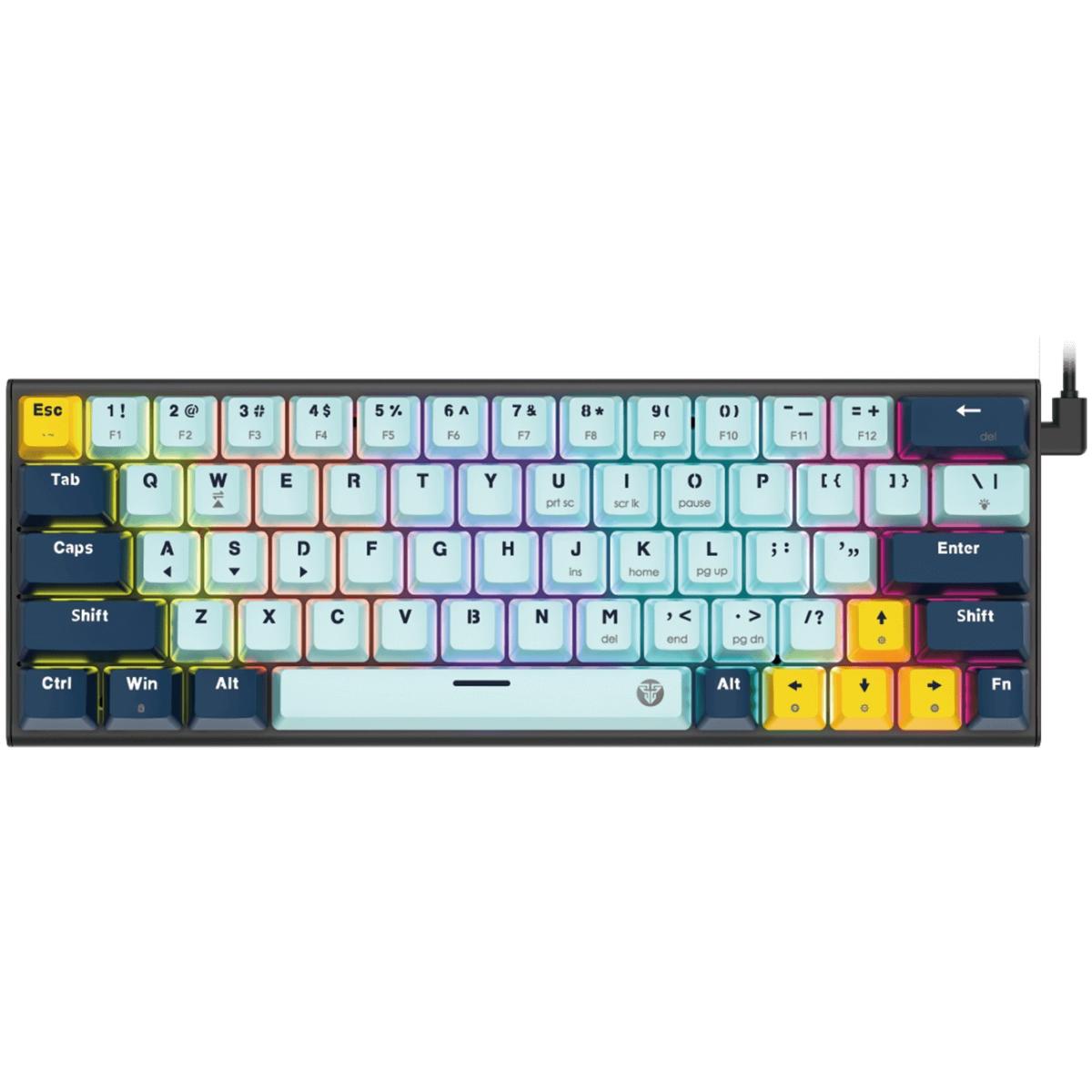 Fantech MK874 V2 ATOM63 (60% Size) RGB Wired 3 Colors Combination Mechanical Gaming Keyboard Mizu Edition