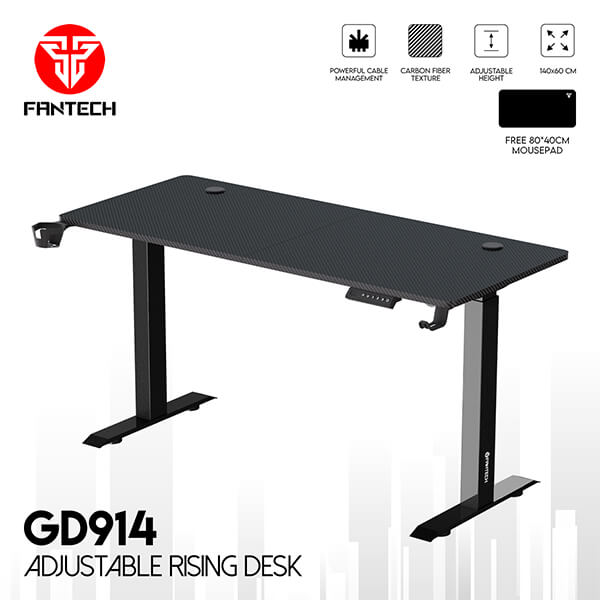 Fantech Gd914 Adjustable Rising Desk Black