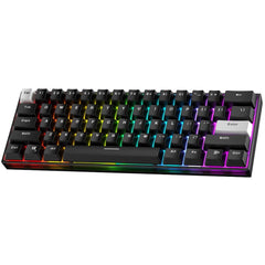 FANTECH MAXFIT61 MK857 FROST WIRELESS w/ (3 Modes Connection) RGB 60% Mechanical Gaming Keyboard, Type-C Programmable, Blue Switch-Black | MAXFIT61 MK857 FROST WLS | - CompuMe