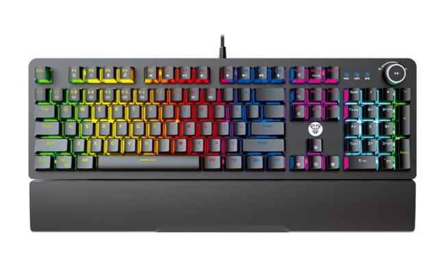 Fantech MaxPower MK853 V2 RGB Mechanical Gaming Keyboard, Macro Supported, Ergonomic Wrist Rest, Anti Ghost Keys - Black/Blue Switch Fantech MaxPower MK853 V2 RGB Mechanical Gaming Keyboard, Macro Supported, Ergonomic Wrist Rest, Anti Ghost Keys - Black/Blue Switch