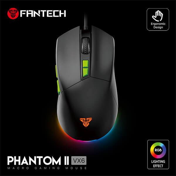 Fantech Phantom Ii Vx6 Gaming Mouse Black Fantech Phantom Ii Vx6 Gaming Mouse Black