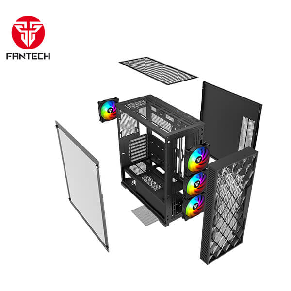 Fantech Rhombus Xl CG84 ARGB Fans Tower Case Black (exclusive) with cases