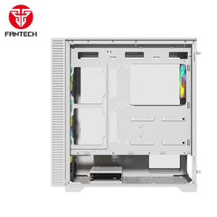 FANTECH RHOMBUS XL CG84 MID TOWER CASE - WHITE (EXCLUSIVE)