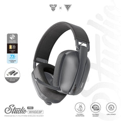 Fantech Studio Pro WHG03 7.1 Surround Sound (Grey) Wireless & Wired Gaming Headset Quad-Mode Connection (BT, Low Latency 2.4GHz, 3.5mm, USB 7.1) Up To 40 Hours Battery For PC, MacOS, XBOX, PS, iOS, Android | Studio Pro WHG03 |
