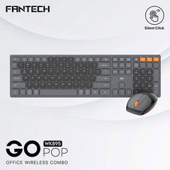 Fantech Wk895 Go Pop Office Wireless Keyboard Mouse Combo Black